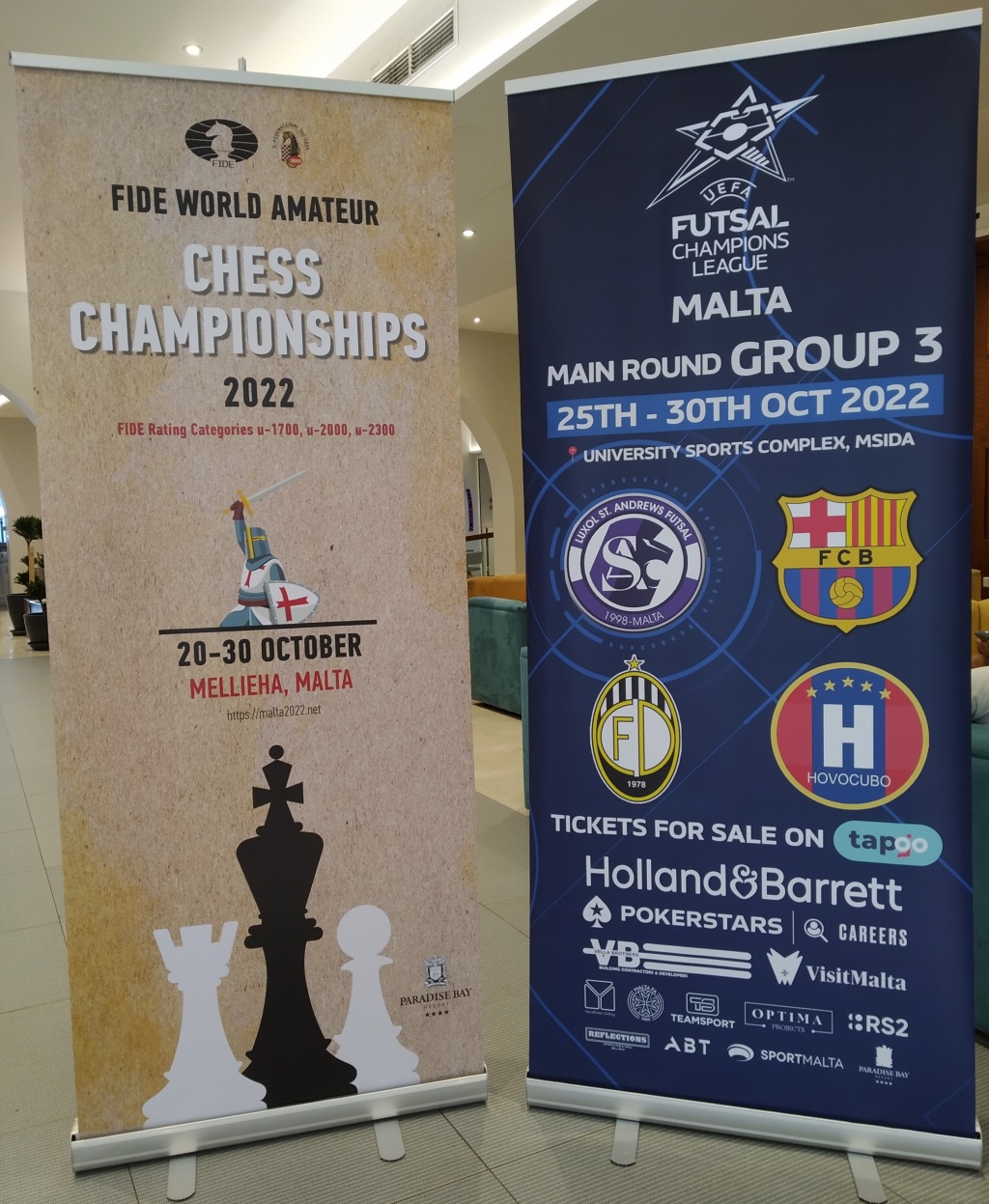 FIDE and UEFA teams in Paradise Bay Resort